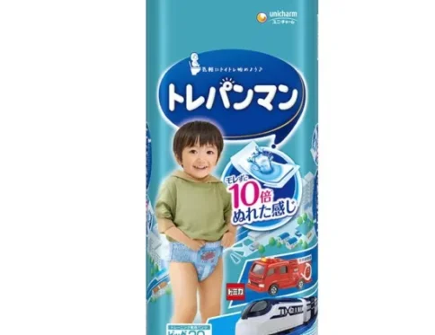 Japońskie pieluchomajtki treningowe MOONY, rozmiar XL, 12–22 kg, dla chłopców, 30 szt.