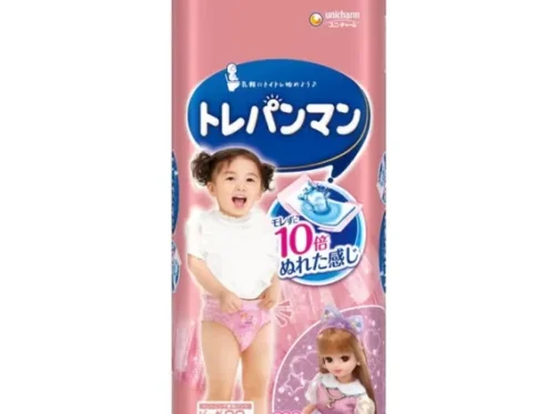 Japońskie pieluchomajtki treningowe MOONY, rozmiar XL, 12–22 kg, dla dziewczynek, 30 szt.