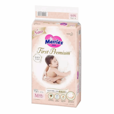 „Merries First Premium“ pieluchy, rozmiar M (6–11 kg), 48 szt.