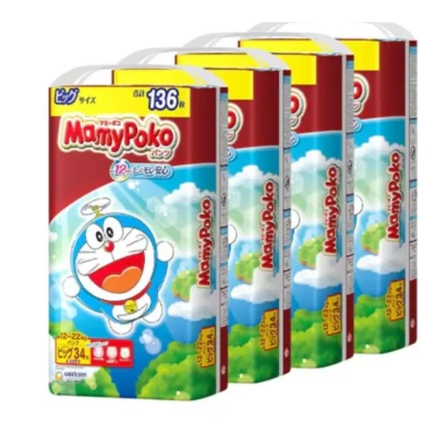 MAMY POKO UNICHARM japońskie pieluchomajtki, rozmiar XL, 12–22 kg, 34 szt.