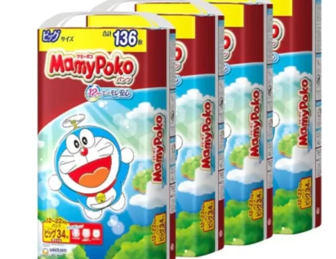 MAMY POKO UNICHARM japońskie pieluchomajtki, rozmiar XL, 12–22 kg, 34 szt.