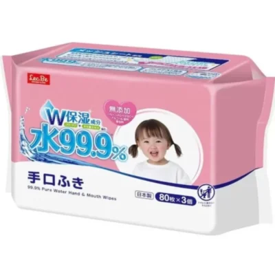 Lec.Be – 99% chusteczki nawilżane dla niemowląt do rąk i twarzy, 240 szt. (80×3)