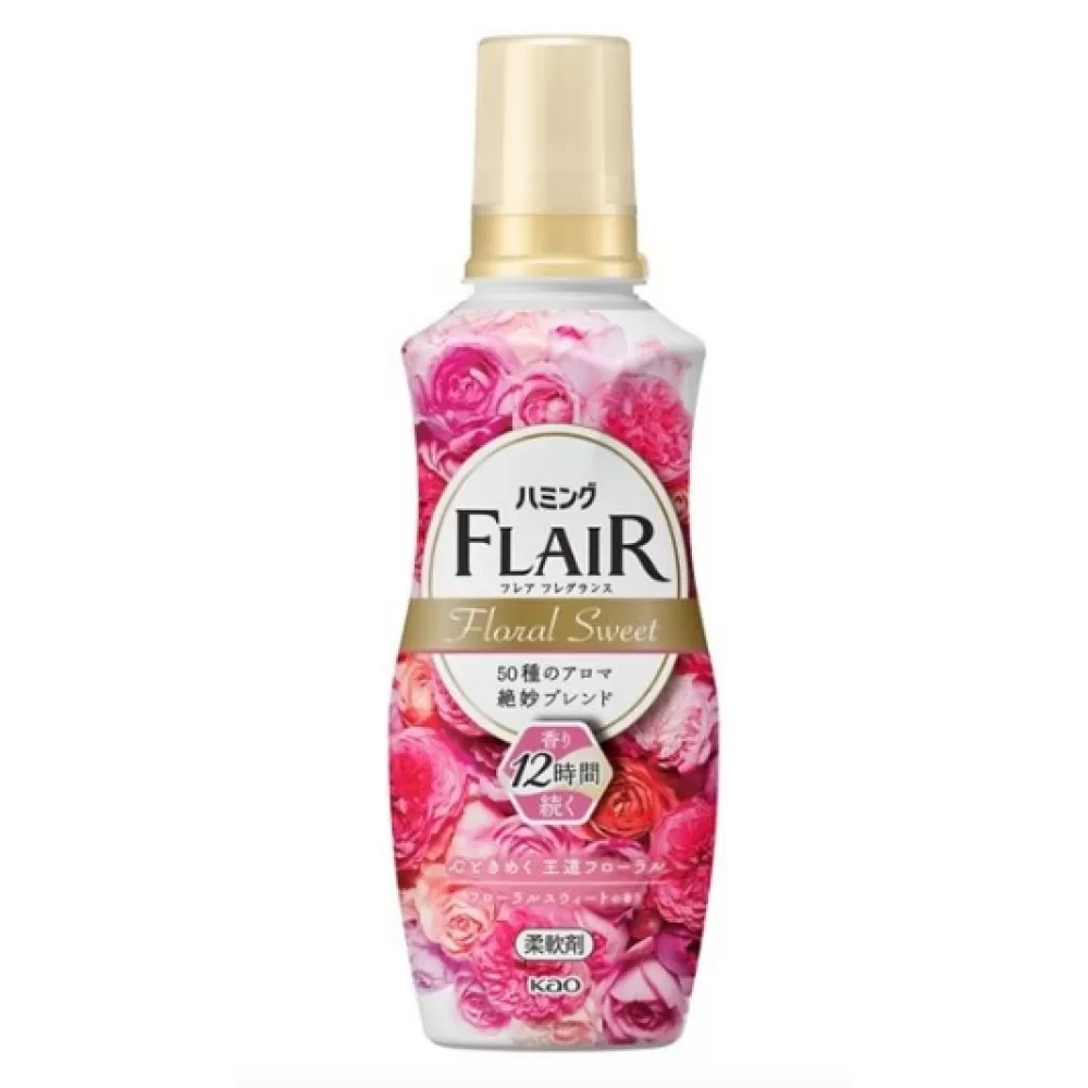 Kao Flair – antybakteryjny płyn do zmiękczania tkanin o słodkim kwiatowym zapachu, 520 ml