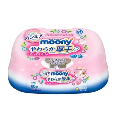 Moony – chusteczki nawilżane w pudełku, 60 szt.