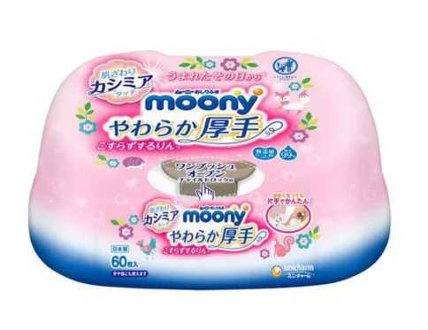 Moony – chusteczki nawilżane w pudełku, 60 szt.